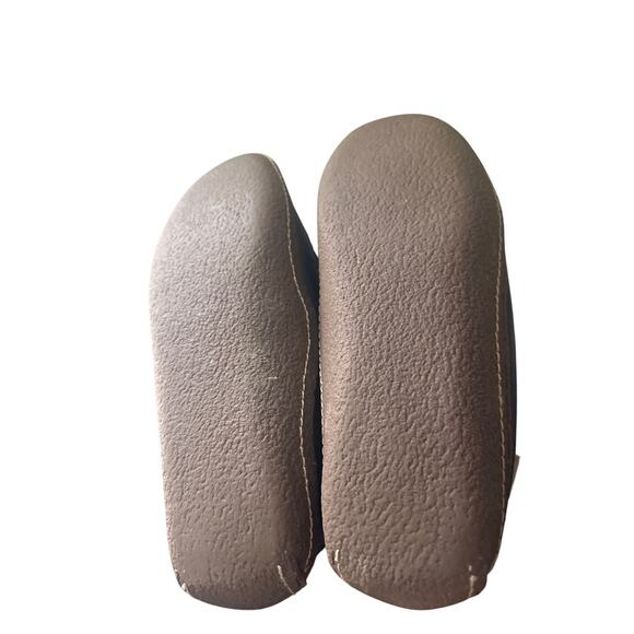 LL Bean Men's Brown Leather Slip On Flannel Lined Handsewn Slippers Size 9M B - Picture 6 of 6